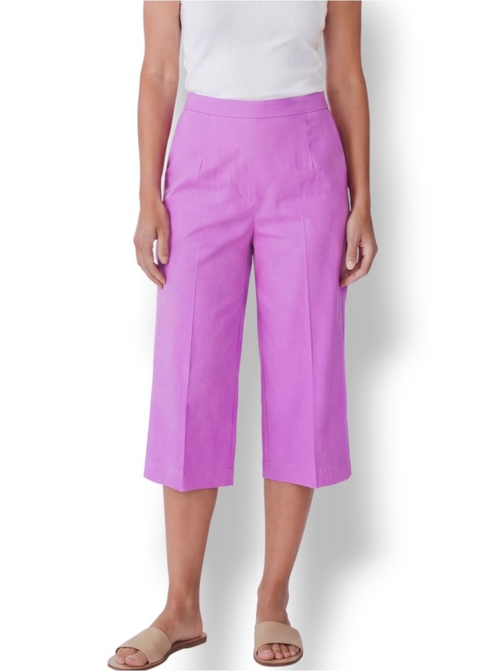 4/$20 Maggy Studio by Maggy London Pink Cropped Wide Leg Pants Small
